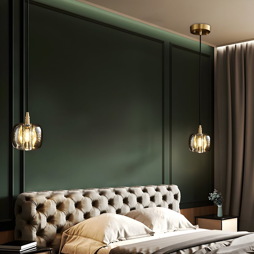 Staircase Chandelier Copper K9 Crystal Cube Spiral G4 Three Shade Colours 3-Step Colour Temperature Modern Postmodern Four Configurations 1-Light to 10-Light