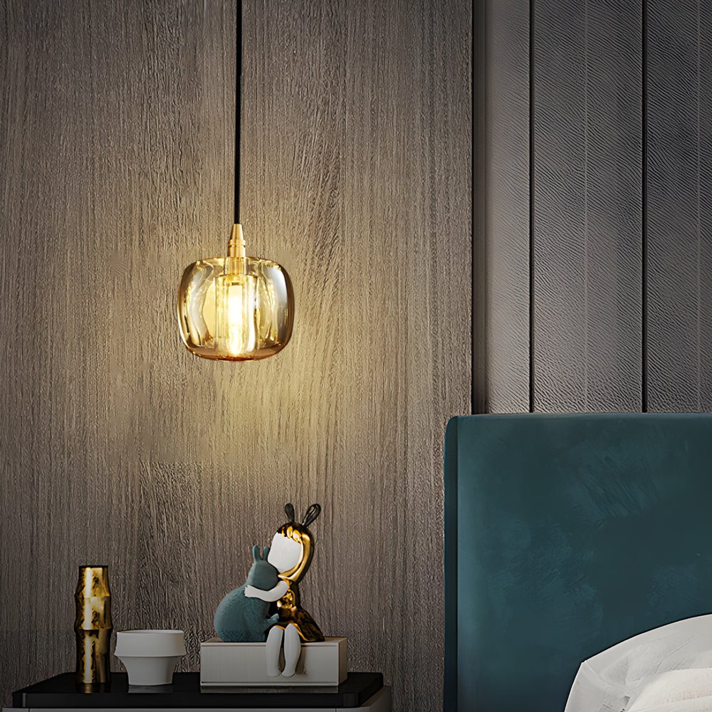 Staircase Chandelier Copper K9 Crystal Cube Spiral G4 Three Shade Colours 3-Step Colour Temperature Modern Postmodern Four Configurations 1-Light to 10-Light