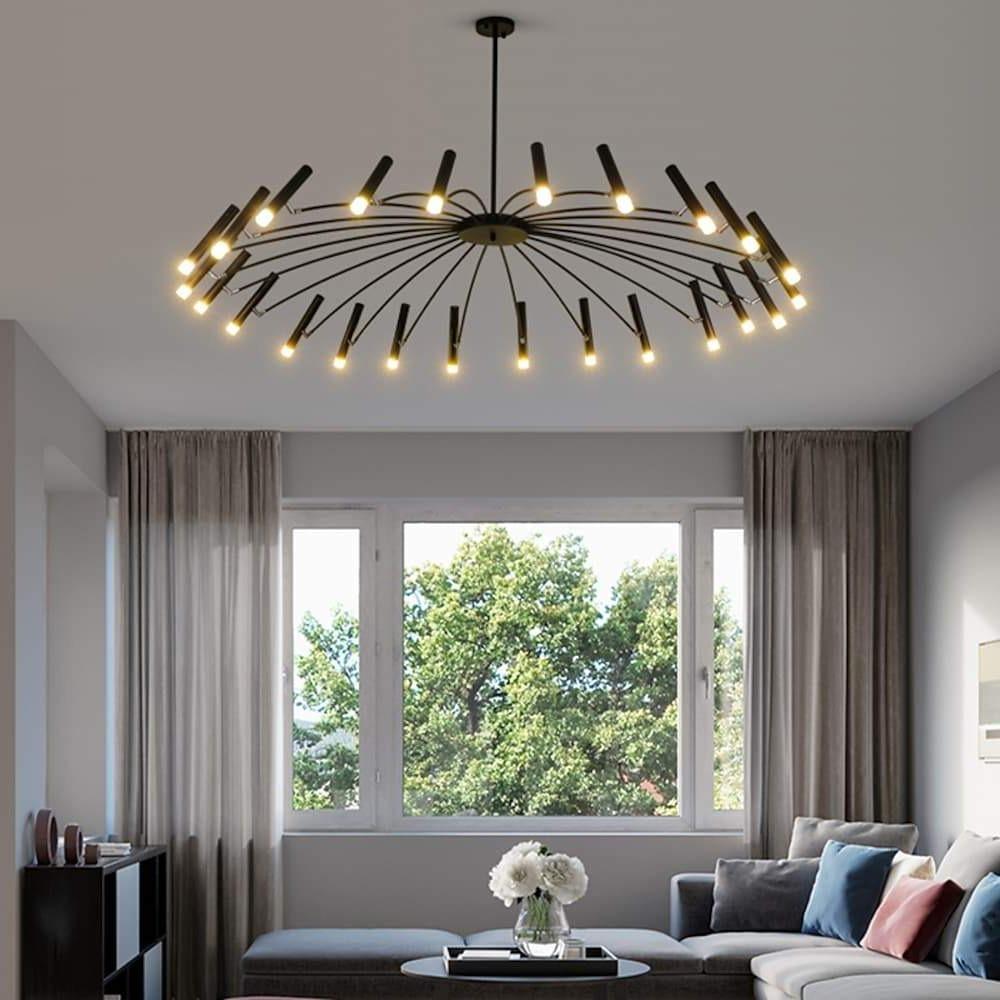 Black Sputnik Round Chandelier