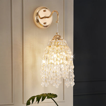Modern Gold Crystal Wall Sconce – Minimalist LED Luxury Lighting Fixture