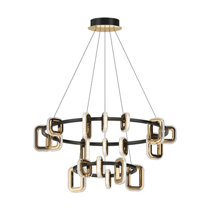 Gold Acrylic Ring Chandelier
