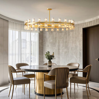 Crystal Chandelier Solid Copper Glass Cylinder Matrix G4 American Style Large-Scale