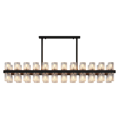 Crystal Chandelier Solid Copper Glass Cylinder Matrix G4 American Style Large-Scale