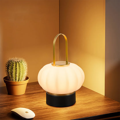 Rechargeable Portable Lantern Table Lamp 360° Glow Carry Handle 8–12H Dimmable Iron Nordic Cordless