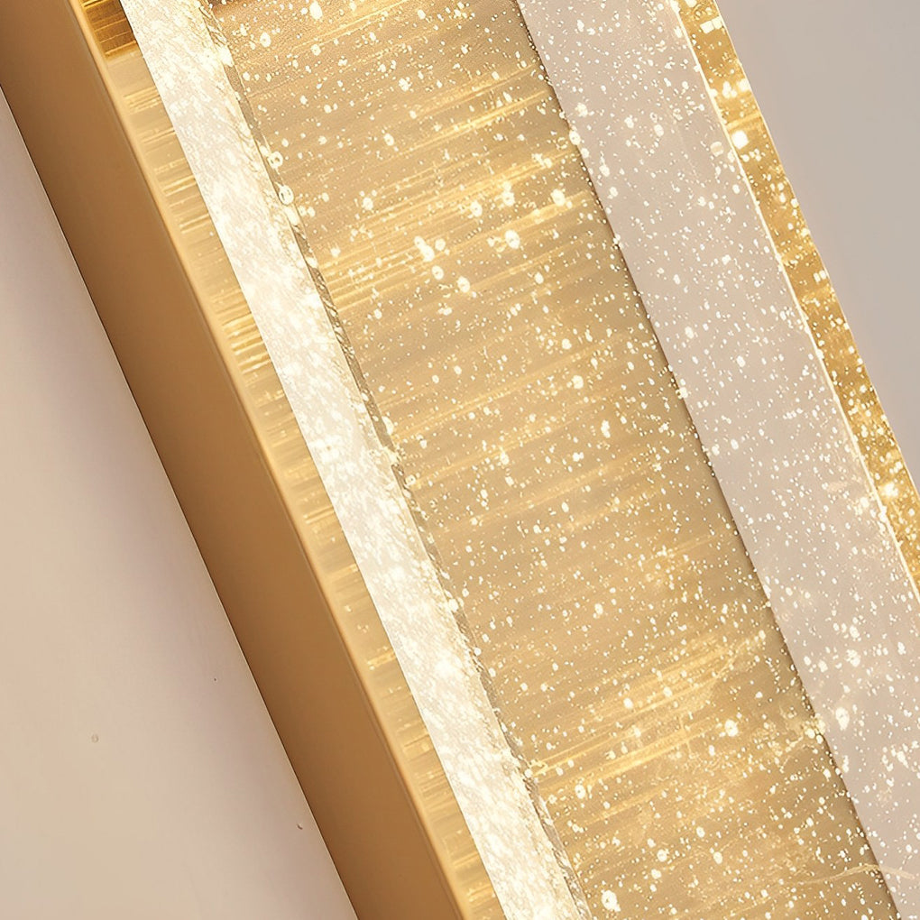 Linear Crystal LED Wall Sconce Stainless Steel 12W 840LM 3-Step CCT Gold Black 4 Heights Indoor