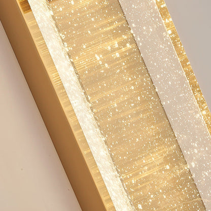 Linear Crystal LED Wall Sconce Stainless Steel 12W 840LM 3-Step CCT Gold Black 4 Heights Indoor