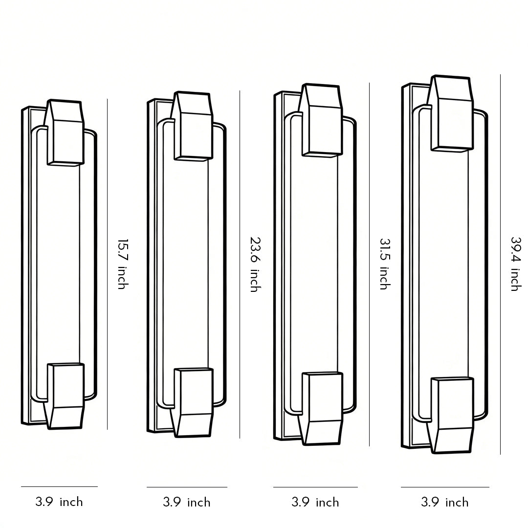 Linear Crystal LED Wall Sconce Stainless Steel 12W 840LM 3-Step CCT Gold Black 4 Heights Indoor