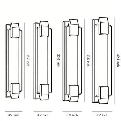 Linear Crystal LED Wall Sconce Stainless Steel 12W 840LM 3-Step CCT Gold Black 4 Heights Indoor