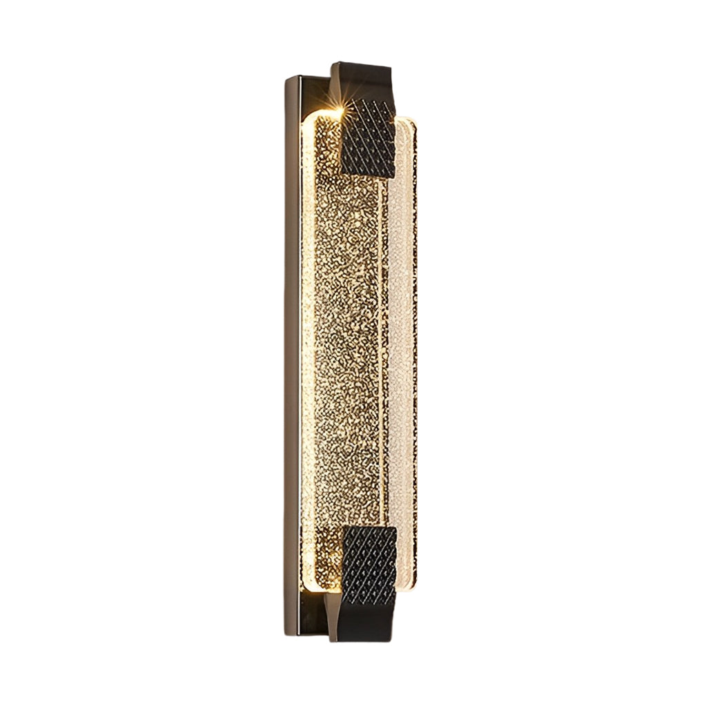 Linear Crystal LED Wall Sconce Stainless Steel 12W 840LM 3-Step CCT Gold Black 4 Heights Indoor