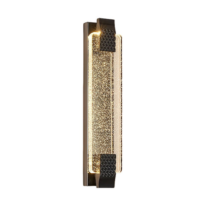 Linear Crystal LED Wall Sconce Stainless Steel 12W 840LM 3-Step CCT Gold Black 4 Heights Indoor