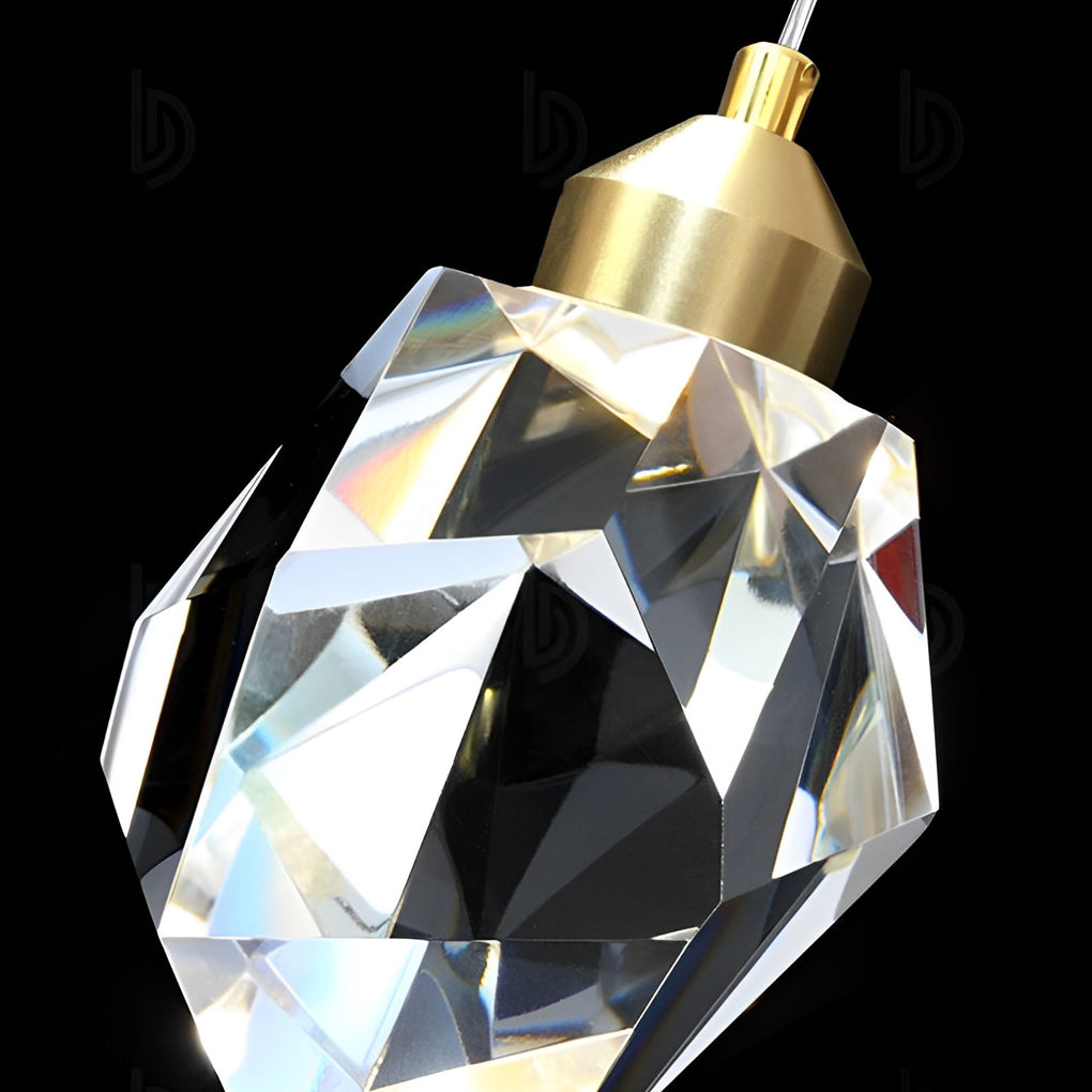 Crystal Spiral Helix Staircase Chandelier Copper Electroplated E14 3000K 9 Configurations Indoor