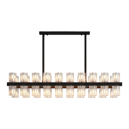 Crystal Chandelier Solid Copper Glass Cylinder Matrix G4 American Style Large-Scale