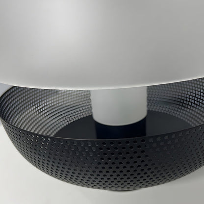 Mesh Metal and Frosted Glass Globe Table Lamp Integrated LED 9W 3000K Modern Industrial Black or White