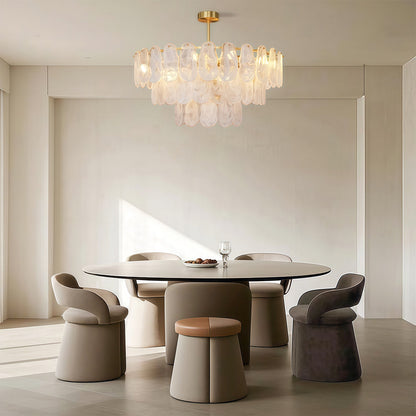 Midcentury Modern Copper Glass Chandelier for Dining Room Luxury Ceiling Lighting