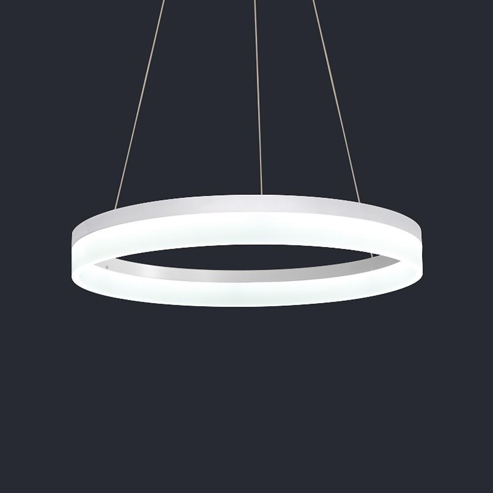 Thick Circle Acrylic Ring LED Pendant Light Dimmable Dining Room Bedroom Kitchen White Black