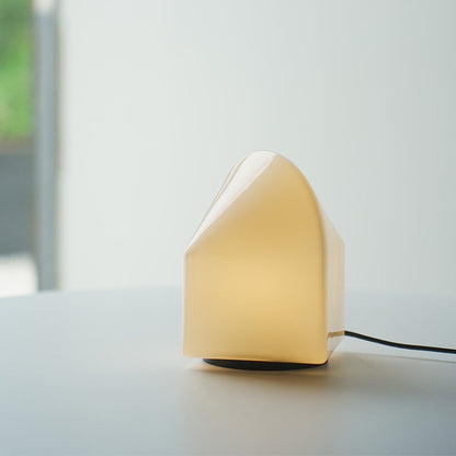 Architectural House Shape Table Lamp White Metal Glass LED Warm Night Light 3W Two Sizes