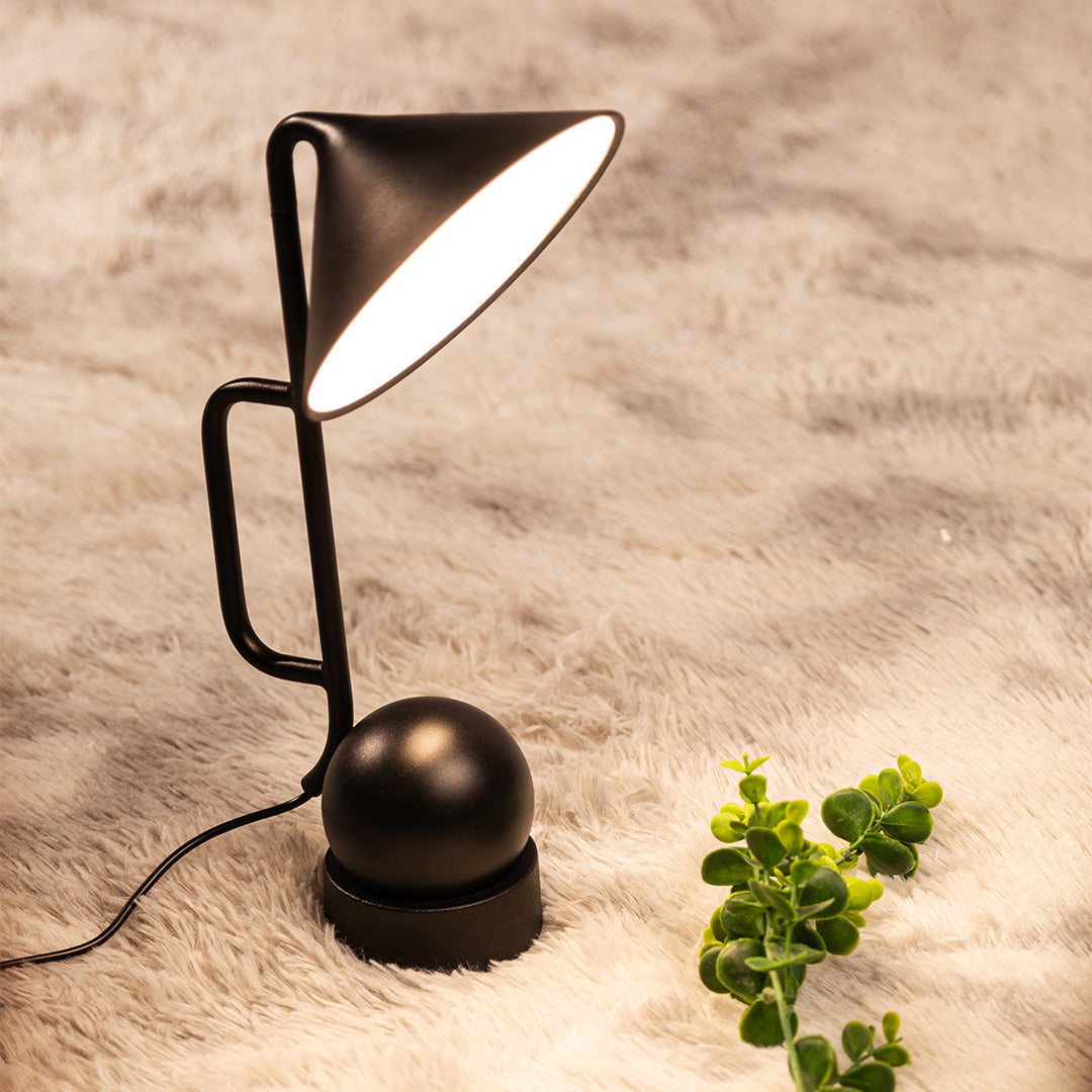 Modern Rechargeable LED Table Lamp Touch Dimmable Black Metal Industrial 180° Magnetic Desk Bedside Small Large