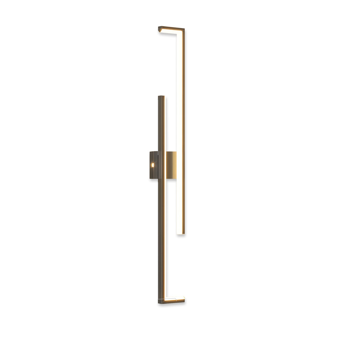 Linear LED Wall Sconce Bar Modern Minimalist Iron 3CCT Hardwired Black Gold