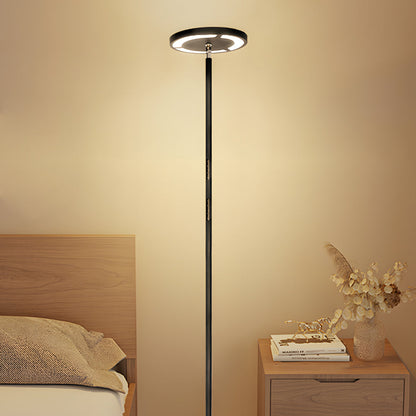 Dimmable RGB LED Floor Lamp Adjustable Head Iron Anti-Glare 24W 2000LM 3000K–6000K Remote Black 67''