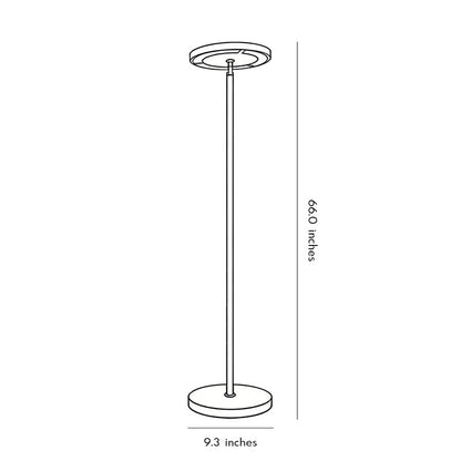 Dimmable RGB LED Floor Lamp Adjustable Head Iron Anti-Glare 24W 2000LM 3000K–6000K Remote Black 67''