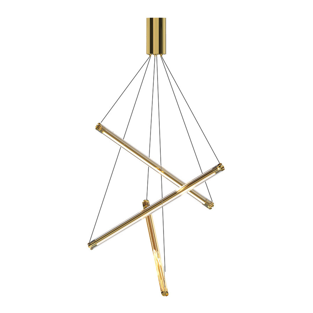 LED Linear Chandelier – Nordic Minimalist Integrated Lighting (3/5/7 Heads)