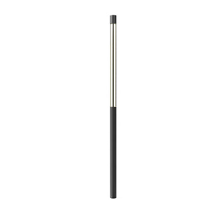 Modern Outdoor LED Bollard Light Cylindrical Die-Cast Aluminum Black IP65 6 Heights