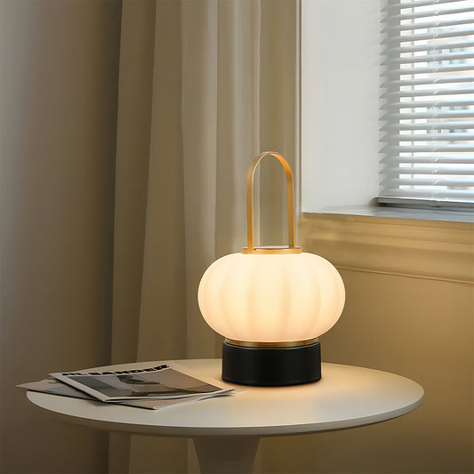 Rechargeable Portable Lantern Table Lamp 360° Glow Carry Handle 8–12H Dimmable Iron Nordic Cordless