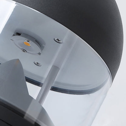 Minimalist COB LED Bollard Light Round Square Aluminum Glass Outdoor Landscape IP54