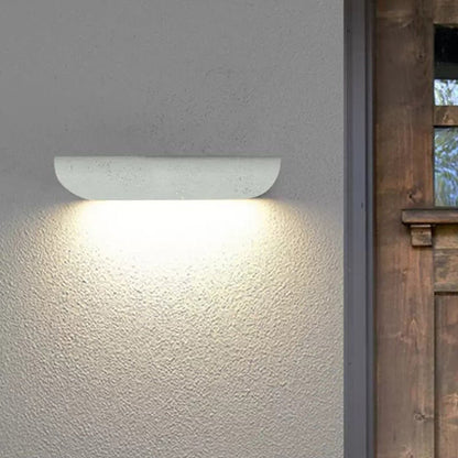 Modern LED Outdoor Wall Sconce Concrete Look Aluminum IP54 CRI80 3000K White Black Garden Stair