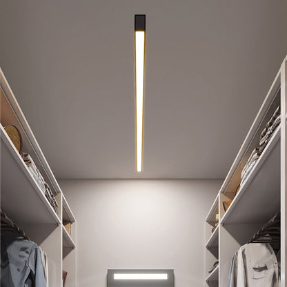 Linear LED Flush Mount Ceiling Light Aluminium Acrylic 3-Step CCT Dimmable Black White 5 Lengths
