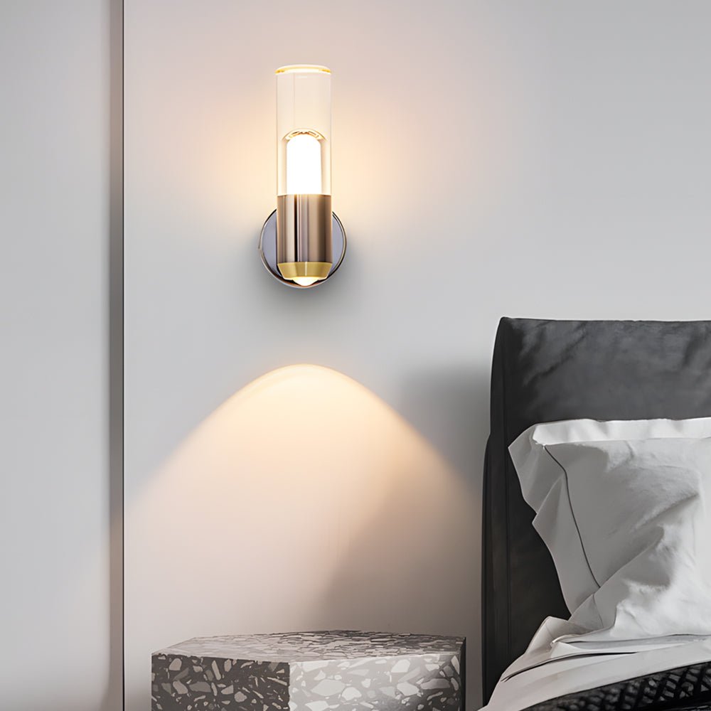 Modern Acrylic LED Wall Sconce Dimmable 3CCT Hardwired Bedroom Hallway Gold Black