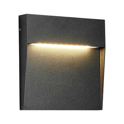 Square Stair Lights Minimalist Aluminum Glass LED Outdoor Step Wall Mount 3W IP65