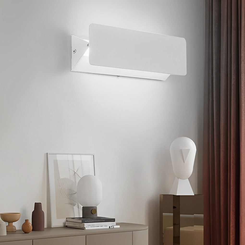 Adjustable COB LED Wall Sconce Aluminum 270° Rotation Hardwired Bedroom Hallway White