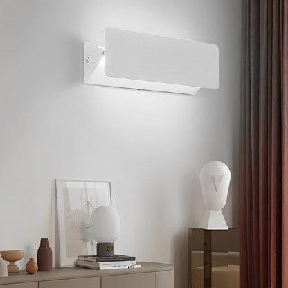 Adjustable COB LED Wall Sconce Aluminum 270° Rotation Hardwired Bedroom Hallway White