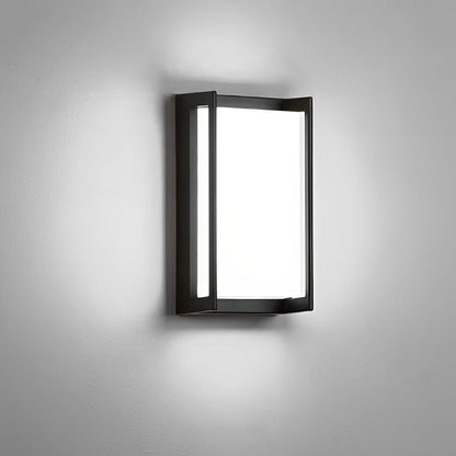 Modern Geometric Aluminum Alloy PC Outdoor Wall Sconce Black IP65 12W 2 Color Temperatures Balcony Villa