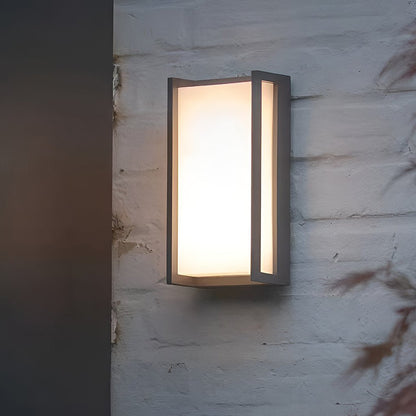 Modern Geometric Aluminum Alloy PC Outdoor Wall Sconce Black IP65 12W 2 Color Temperatures Balcony Villa