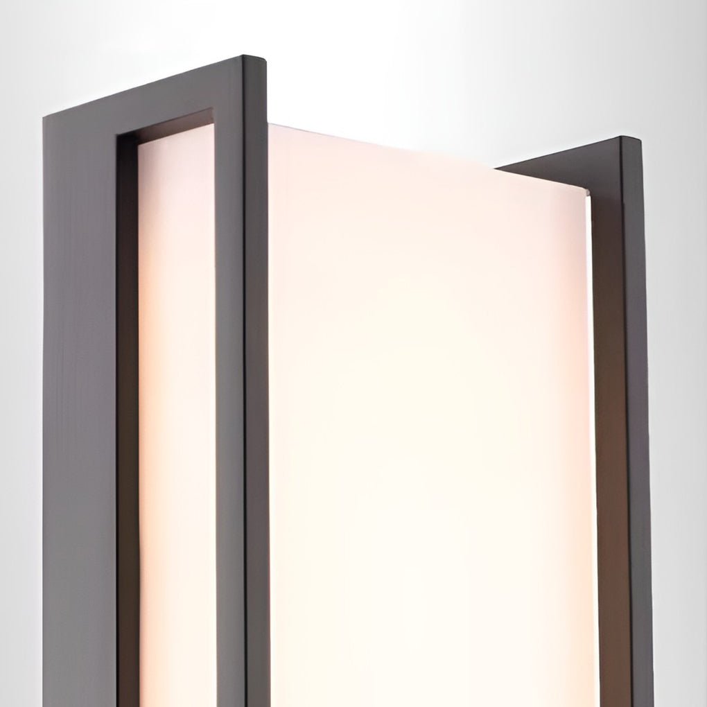 Modern Geometric Aluminum Alloy PC Outdoor Wall Sconce Black IP65 12W 2 Color Temperatures Balcony Villa