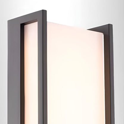 Modern Geometric Aluminum Alloy PC Outdoor Wall Sconce Black IP65 12W 2 Color Temperatures Balcony Villa