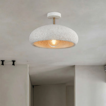 Semi-Flush Mount Iron Speckled Bowl Shade Japanese Wabi-Sabi LED E27 Warm White Neutral White Nine Configurations