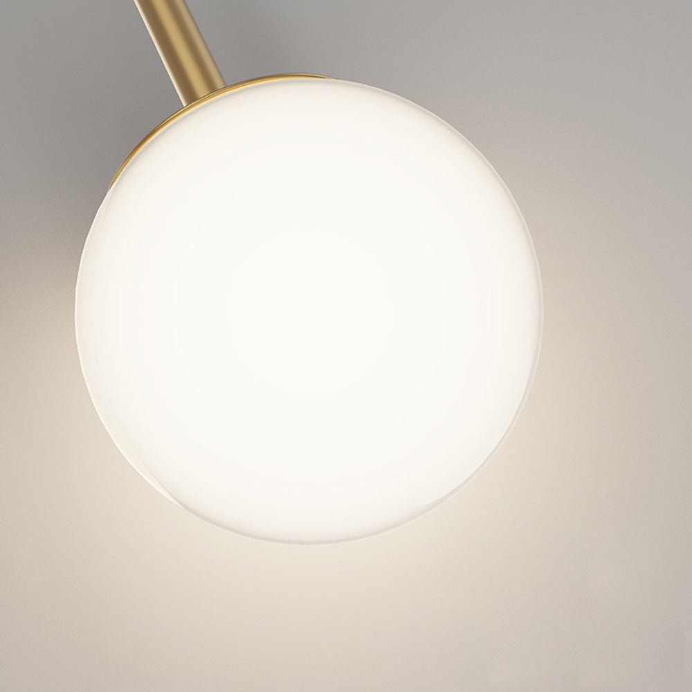 Modern 2-Light LED Wall Sconce with Acrylic Ring and Frosted Globe