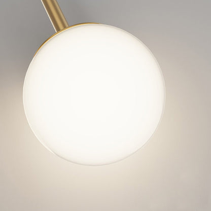 Modern 2-Light LED Wall Sconce with Acrylic Ring and Frosted Globe