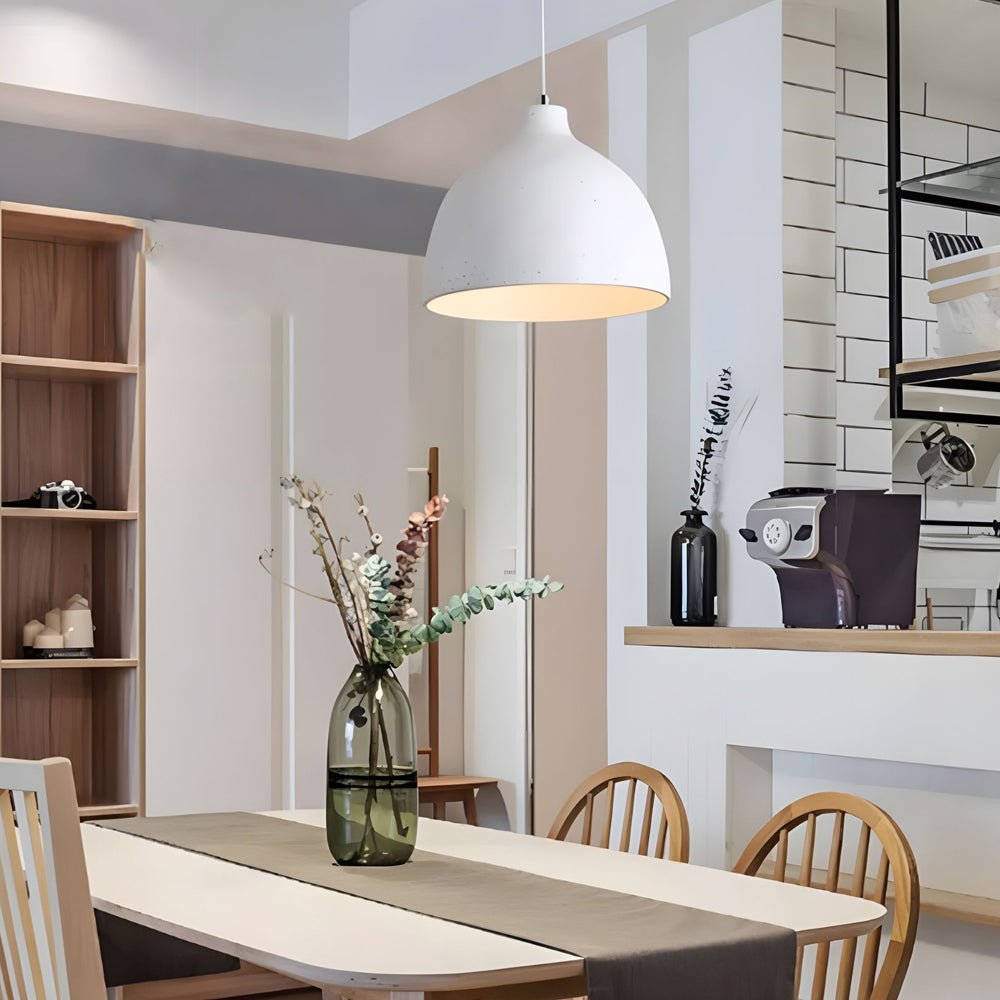 Modern Resin Dome Bowl Pendant Light