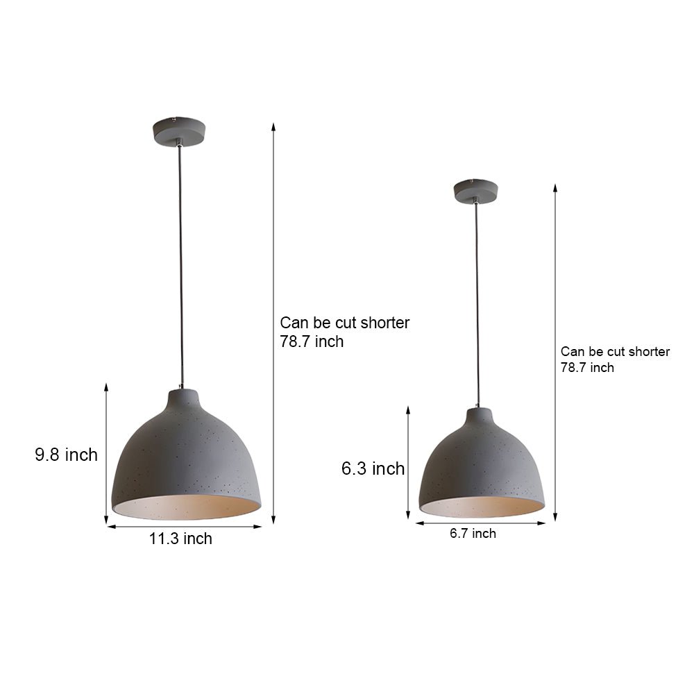 Modern Resin Dome Bowl Pendant Light
