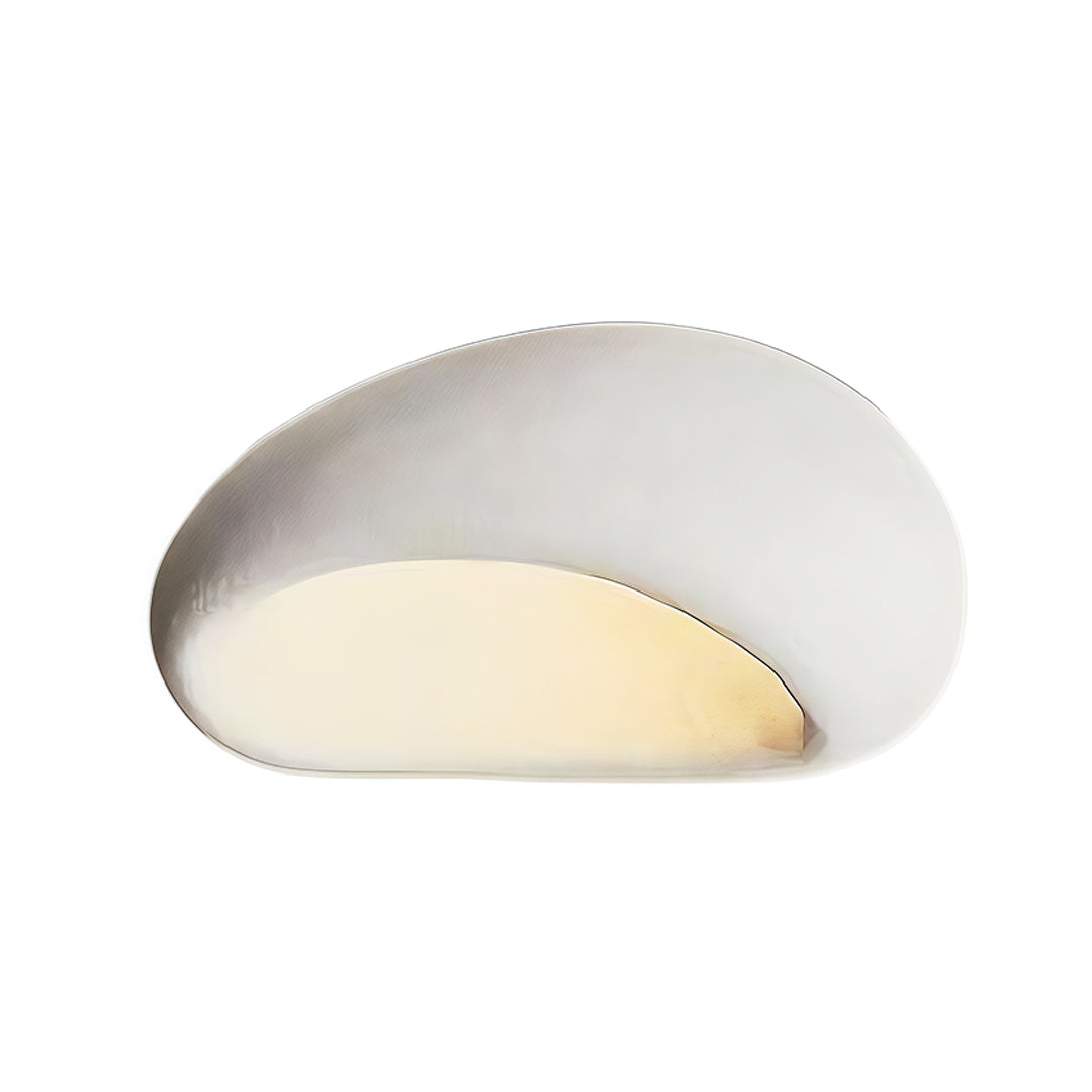 Wabi-Sabi Oval Flush Mount or Pendant White Gray Remote Dimming
