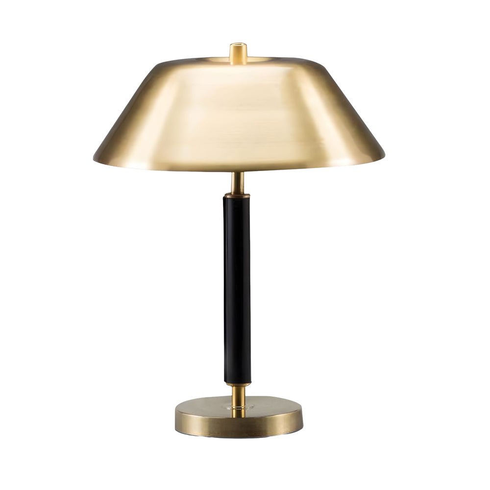 Modern Table Lamp Brass Dome 2 Light G9 LED Electroplated Black Iron Downward Warm White 3000K Contemporary Bedside Living Room 20.1 Inch