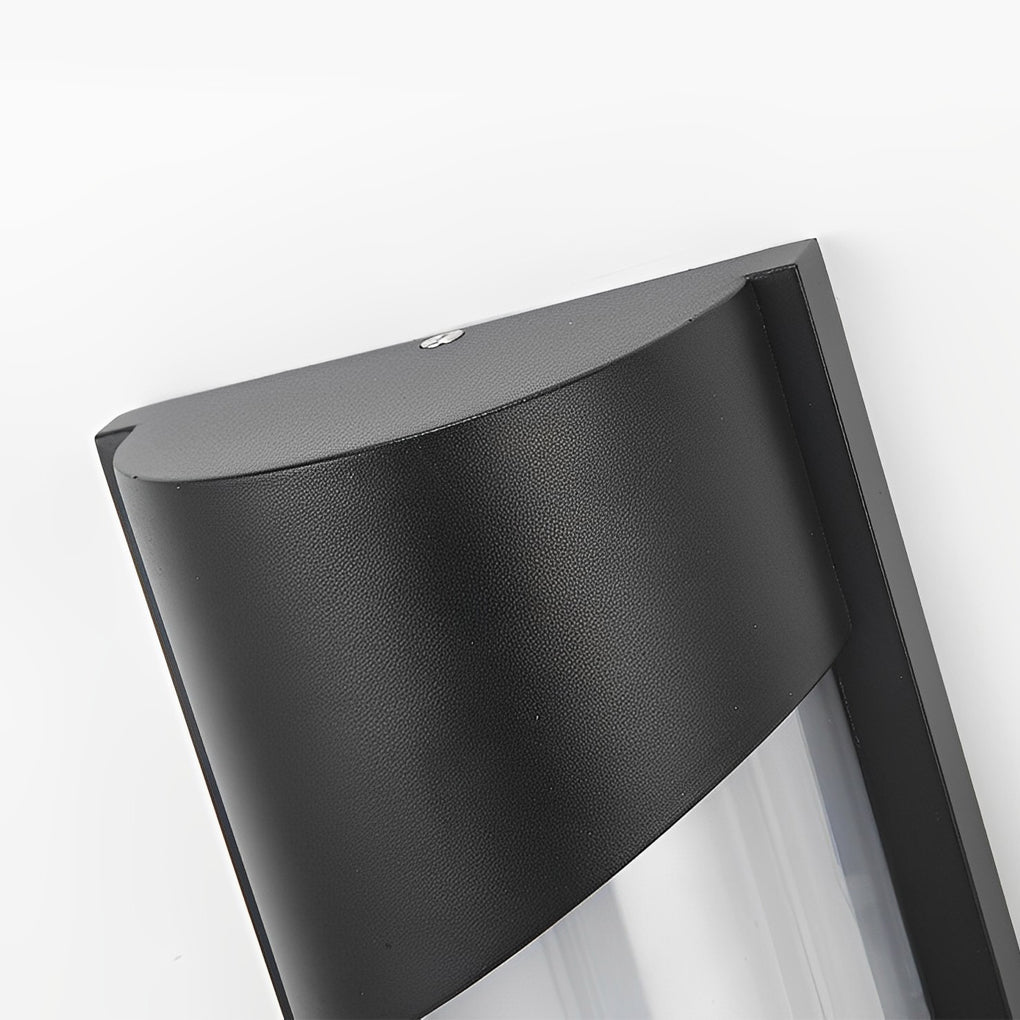 Modern LED Outdoor Wall Sconce Die-Cast Aluminum PC Shade IP55 3000K 2 Styles 2 Sizes Black