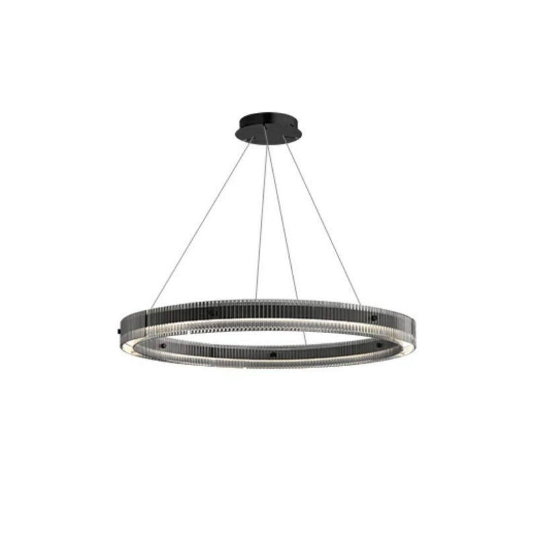 Modern Black Ring Chandelier Italian Minimalist LED Pendant Light Dining Room Living Room Bedroom