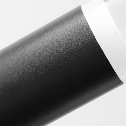 Modern Transparent Acrylic LED Bollard Light Waterproof Outdoor Pathway Landscape Lighting Black Aluminum IP65