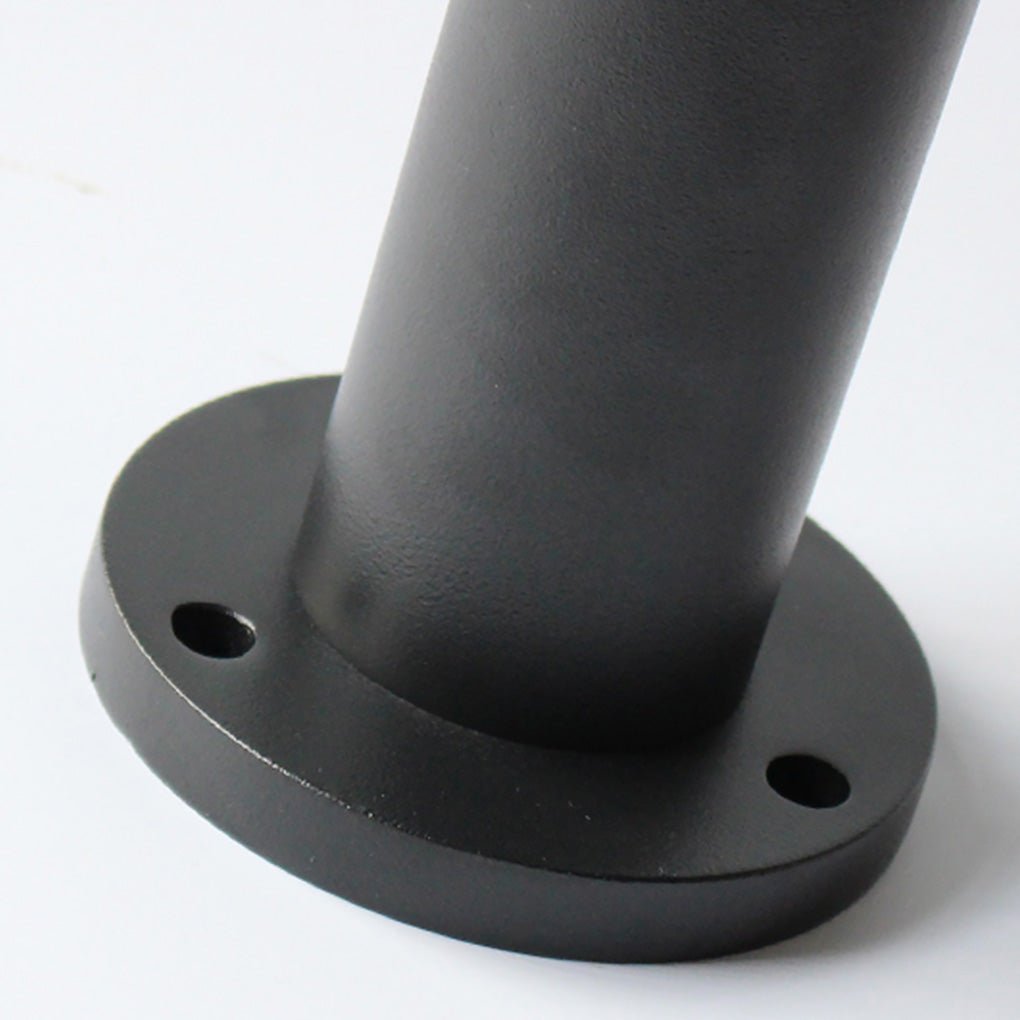 Modern Transparent Acrylic LED Bollard Light Waterproof Outdoor Pathway Landscape Lighting Black Aluminum IP65