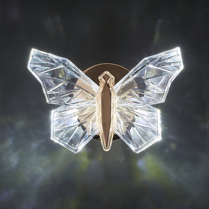 Butterfly LED Wall Sconce – Modern Decorative Crystal Accent Light